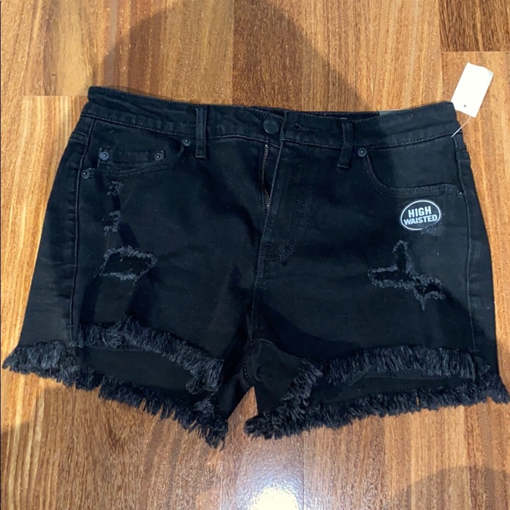 Aeropostale brand new black jean shorts